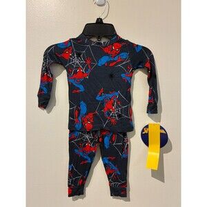 NWT Marvel Spiderman 2-Piece Black Viscose Pajama Set - 18M